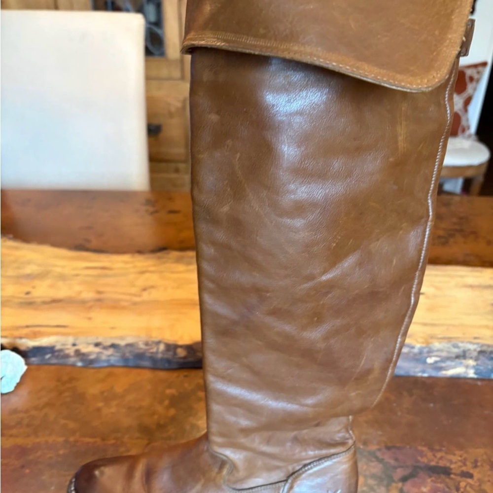 Frye Brown Over-the-Knee Leather Boots